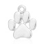 Immagine di 2 Pz Ottone Memoriale dell'animale Ciondoli Tono Argento Orma di Zampa 17mm x 14mm