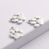 Picture of 2 PCs Brass Pet Memorial Charms Silver Tone Paw Print 17mm x 14mm