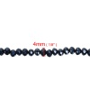 Picture of Glass Beads Round Deep Blue Faceted About 4mm x 3mm, Hole: Approx 1mm, 47cm long, 1 Piece (Approx 150 PCs/Strand)