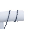 Image de Perles en Verre Rond Bleu Foncé à Facettes 4mm x 3mm, Taille de Trou: 1mm, 47cm long, 1 Enfilade( 150PCs/Enfilade )