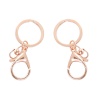 Picture of Iron Based Alloy Keychain & Keyring Circle Ring Rose Gold 6.9cm x 3cm, 60 PCs