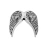 Bild von Zinklegierung 3D Zwischenperlen Spacer Perlen Flügel Antiksilber 25mm x 24mm Loch:ca. 2.4mm 10 Stück