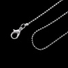Изображение Ожерелья из Цепочек Круглые Серебряный Тон, Цепи из Шариков 1.5мм, 62.5cm длина, 1.5мм 2 ШТ