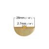 Bild von Messing Schnur Band Crimp End für Halskette oder Armband Halbrund Vergoldet 28mm x 16mm 10 Stück