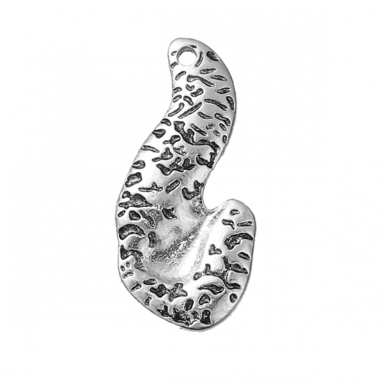 Immagine di Lega di Zinco 3D Ciondoli Anatomiche Umane Pancreas Argento Antico 38mm x 18mm , 3 Pz