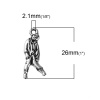Picture of Zinc Based Alloy Charms Zombie Human Antique Silver 26mm(1") x 12mm( 4/8"), 20 PCs