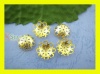 Picture of Alloy Filigree Beads Caps Flower Gold Plated 15mm x 15mm, 200 PCs