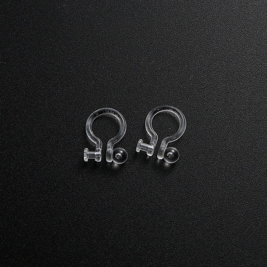 Bild von Harz Non Piercing Ohrringe Ohrklemme U-Form 11mm x 8mm 10 Stück