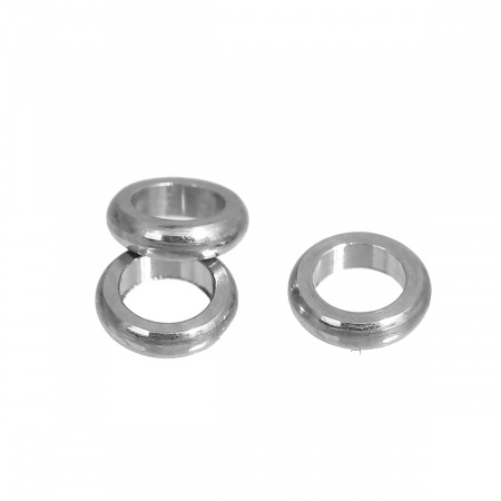 Stainless Steel Spacer Beads Round Silver Tone About 4mm( 1/8") Dia, Hole: Approx 2mm( 1/8"), 50 PCs Stainless Steel Spacer Beads Round Silver Tone About 4mm( 1/8") Dia, Hole: Approx 2mm( 1/8"), 50 PCs