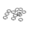 Bild von Edelstahl Zwischenperlen Spacer Perlen Rund Silberfarbe ca 4mm D Loch:ca 2mm 50 Stück