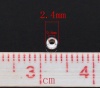 Bild von Eisen(Legierung) Quetschperlen Rund Versilbert, Loch: 0.8mm, 2.4mm D., 350 Stück