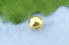 Immagine di Lega di Ferro Separatori Perline Tondo Oro Placcato Nulla Disegno Circa 4mm Dia, Foro:Circa 1.7mm, 500 Pz