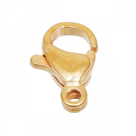 Immagine di 5 Pz 304 Acciaio Inossidabile Fibbia Aragosta Oro Placcato 10mm x 6mm