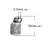 Picture of Zinc Based Alloy 3D Charms Kettle Antique Silver Message " XXX Moon Shine " 16mm( 5/8") x 9mm( 3/8"), 5 PCs