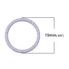 Picture of Zinc Based Alloy Connectors Geometric Round Purple Hollow 19mm Dia, 5 PCs