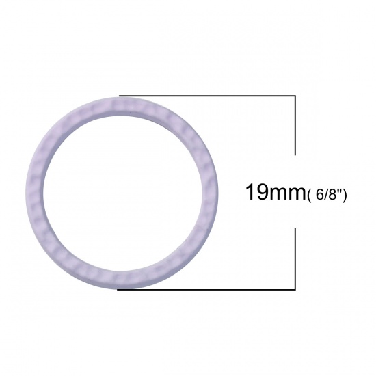 Image de Connecteurs de Bijoux en Alliage de Zinc Géométrique Rond Creux Pourpre 19mm Dia, 5 Pcs