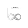 Picture of Stainless Steel Connectors Infinity Symbol Antique Pewter 20mm( 6/8") x 10mm( 3/8"), 2 PCs