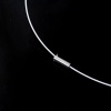 Picture of Steel Wire Wire Collar Neck Ring Necklace White 50cm(19 5/8") long, 2 PCs