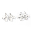 Picture of Zinc Based Alloy Puzzle Connectors Silver Tone Message " You are my missing piece " 27mm x 20mm, 5 PCs