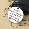 Picture of Zinc Based Alloy Pet Memorial Charms Round Antique Silver Message 25mm(1"), 5 PCs