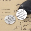 Picture of Zinc Based Alloy Pet Memorial Charms Round Antique Silver Message 25mm(1"), 5 PCs