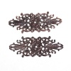 Picture of Iron Based Alloy Embellishments Leaf Antique Copper Filigree Carved 85mm(3 3/8") x 34mm(1 3/8"), 30 PCs