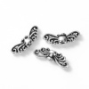 Picture of Zinc Based Alloy Spacer Beads Wing Antique Silver Color 14mm x 5mm, Hole: Approx 1.5mm, 200 PCs