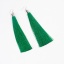 Imagen de Terylene Borla Pendientes Tono de Plata Verde 13.5cm, Post/ Wire: (21 gauge), 1 Par