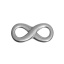 Picture of Stainless Steel Connectors Infinity Symbol Antique Pewter 21mm( 7/8") x 11mm( 3/8"), 2 PCs