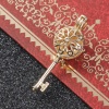 Bild von Kupfer 3D Wunsch Perlenkäfig Schmuck Anhänger Schlüssel Vergoldet Blumen Zum Öffnen (für 8mm Perlen） 35mm x 12mm, 1 Stück