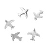 Picture of Zinc Based Alloy Connectors Travel Airplane Silver Tone 16mm x 15mm, 10 PCs