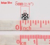 亜鉛合金 スペーサー ビーズ フラワー 銀古美 5mm x 5mm、 穴：約 1.4mm、 5000 個 の画像