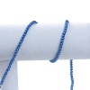 Image de Perles en Verre Rond Saphir Imitation Perles, 5mm - 4mm Dia, Tailles de Trous: 0.7mm, 85cm long, 3 Enfilades ( 230PCs/Enfilade )