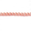 Picture of Glass Beads Round Orange Pink Imitation Pearl About 5mm - 4mm Dia, Hole: Approx 0.7mm, 84.5cm long, 3 Strands (Approx 229 PCs/Strand)
