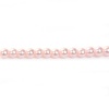 ガラスビーズ 円形 ピンク パール模造 約 5mm - 4mm直径、 穴：約 0.7mm 81.5cm長さ、 3 連 （約 220PCS /一連） の画像