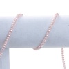 ガラスビーズ 円形 ピンク パール模造 約 5mm - 4mm直径、 穴：約 0.7mm 81.5cm長さ、 3 連 （約 220PCS /一連） の画像