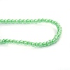 Bild von Glas Perlen Rund Grün Imitat Perle ca. 5mm - 4mm D., Loch: 0.7mm, 82cm lang, 3 Stränge (ca. 222 Stücke/Strang)