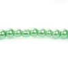 Imagen de Cuentas Vidrio de Ronda , Verde Imitación de perla 5mm - 4mm Diámetro, Agujero: acerca de 0.7mm, 82cm 222 unidades por 3 Sartas