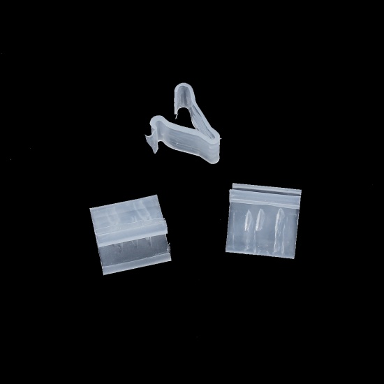 Immagine di Plastic Seals Stickers Labels Transparent Clear 13mm( 4/8") x 13mm( 4/8"), 50 PCs