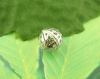 Immagine di Lega di Ferro Separatori Perline Palla Tono Argento Polka Dot Disegno Circa 10mm Dia, Foro:Circa 1mm, 100 Pz