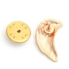 Imagen de Pin Broches Banana Chapado en Oro Amarillo Esmalte 20mm x 12mm, 1 Unidad