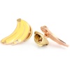 Imagen de Pin Broches Banana Chapado en Oro Amarillo Esmalte 20mm x 12mm, 1 Unidad