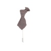 Immagine di Poliestere Spilla Cravatta Nero & Bianco 8.3cm x 40mm, 1 Pz