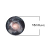 Image de Cabochon Dôme en Verre Galaxie Rond Dos Plat Multicolore Adhésif Autocollant 16mm Dia, 10 Pcs