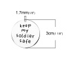 304ステンレス鋼 ペンダント 円形 シルバートーン 文字 " keep my soldier safe" 30mm直径、 1 個 の画像