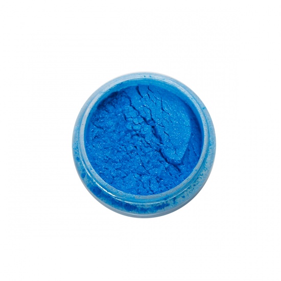 Picture of Resin Jewelry DIY Making Craft Glitter Powder Blue 30mm(1 1/8") Dia., 1 Piece