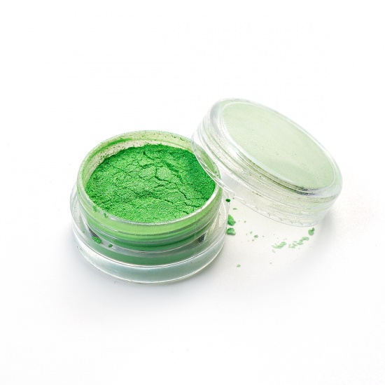 Immagine di Misto Strumenti di Gioielli in Resina Polvere glitterata Verde Brillio 30mm Dia., 1 Pz