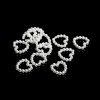 Immagine di Acrilato Cabochon per Abbellimento Cuore Avorio Imitata Perla 11mm x 11mm, 300 Pz
