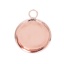 Bild von Messing Charms Rund Rosegold Cabochon Fassung (für 12mm D.) 18mm x 14mm, 20 Stück