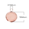 Picture of Copper Charms Round Rose Gold Cabochon Settings (Fits 12mm Dia.) 18mm( 6/8") x 14mm( 4/8"), 20 PCs